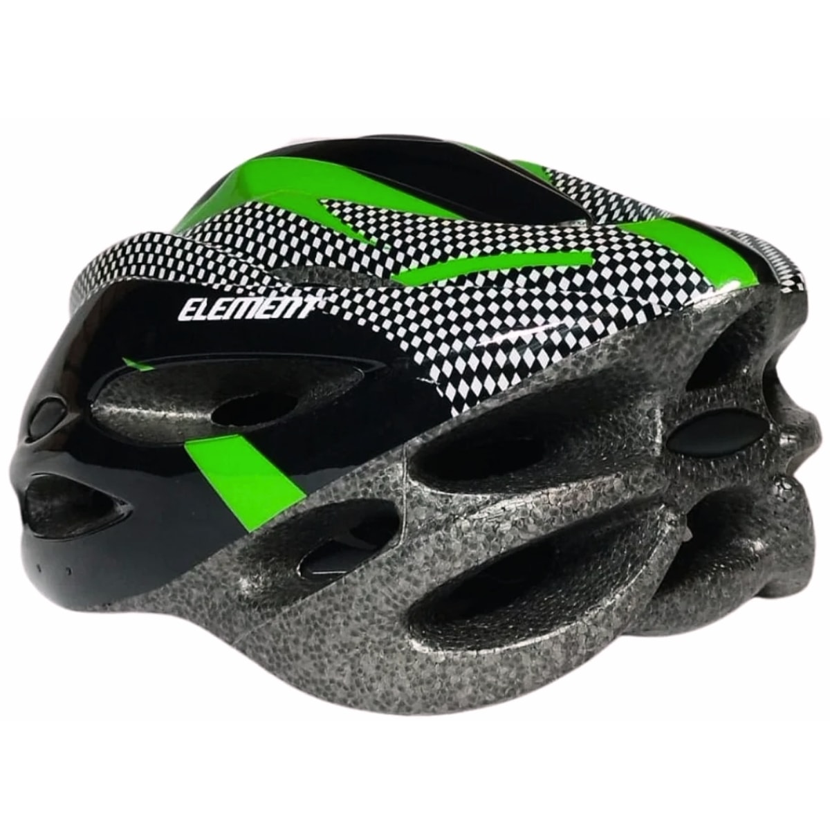 Capacete Bike Element Out Mold Grafite e Verde G