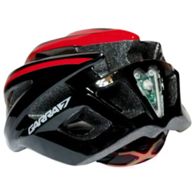 Capacete Bike Garra7 X 28 Preto e Vermelho M