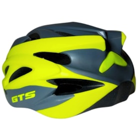 Capacete Bike GTS In Mold Grafite e Amarelo G