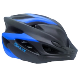 Capacete Bike Kave Revo Preto e Azul Tamanho M