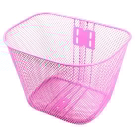 Cesta Bicicleta Aro 26 Importado Aço Oval Rosa