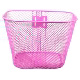 Cesta Bicicleta Aro 26 Importado Aço Oval Rosa