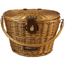 Cesta de Bicicleta Aro 26 Velobox Chaperon Vime Marrom