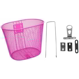 Cesta de Bicicleta Grande Aro 24 Paco Aço Rosa