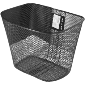 Cesta de Bicicleta Grande Importado Aro 24 Oval Aço Preto