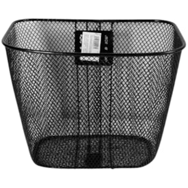 Cesta de Bicicleta Grande Importado Aro 24 Oval Aço Preto