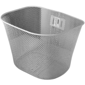 Cesta de Bicicleta Grande Importado Aro 26 Oval Aço Branco