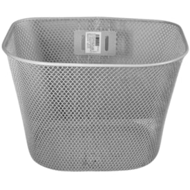 Cesta de Bicicleta Grande Importado Aro 26 Oval Aço Branco