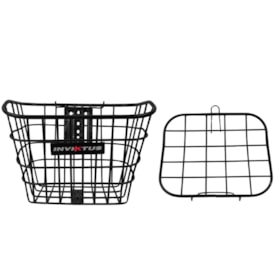 Cesta de Bicicleta Grande Inviktus Aro 26 Aço Preto