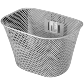 Cesta de Bicicleta Importado Aro 16 Oval Aço Branco