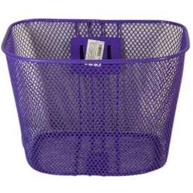Cesta de Bicicleta Importado Aro 20 Oval Aço Roxo