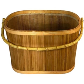 Cesta de Bicicleta Importado Aro 26 Bambu Marrom