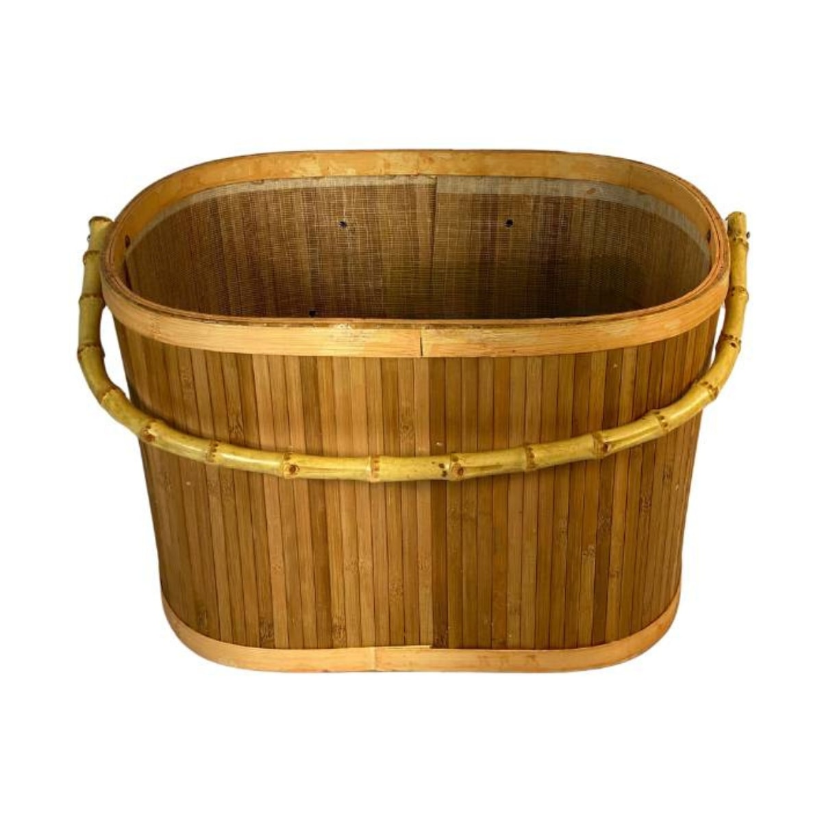 Cesta de Bicicleta Importado Aro 26 Bambu Marrom