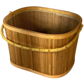 Cesta de Bicicleta Importado Aro 26 Bambu Marrom