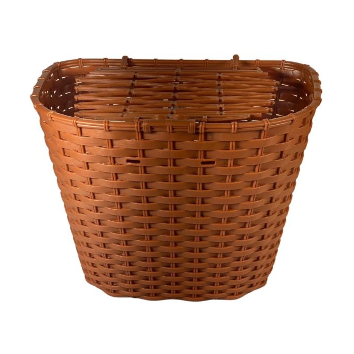 Cesta de Bicicleta Importado Aro 26 Nylon Marrom Com Tampa