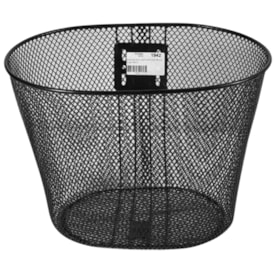 Cesta de Bicicleta Média Importado Aro 24 Oval Aço Preto