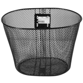 Cesta de Bicicleta Média Importado Aro 26 Oval Aço Preto