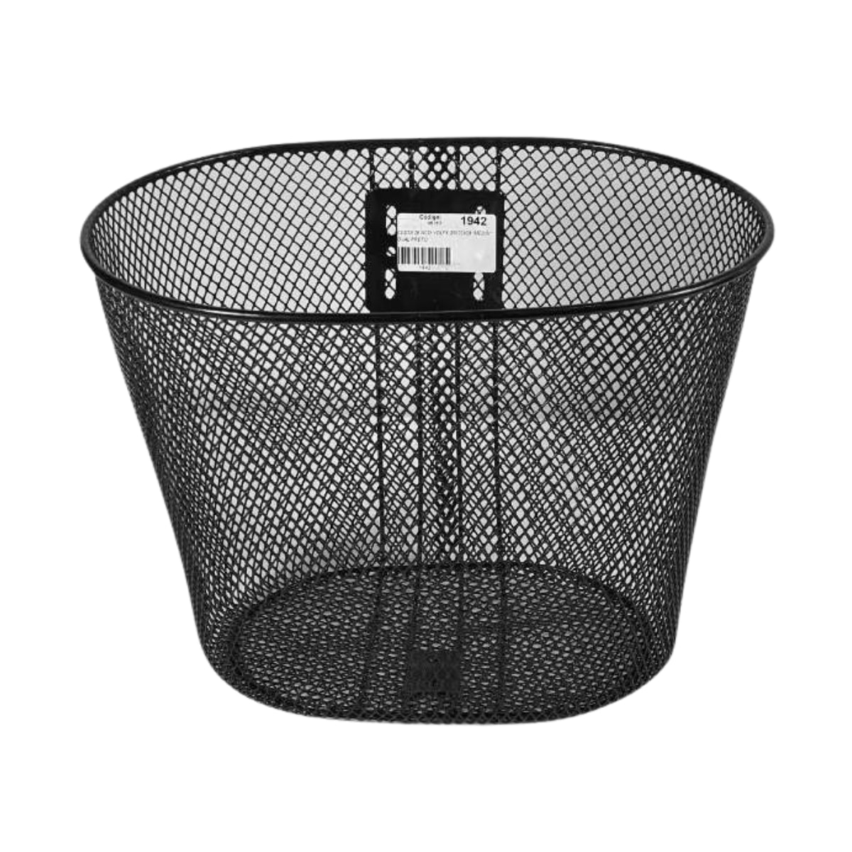 Cesta de Bicicleta Média Importado Aro 26 Oval Aço Preto