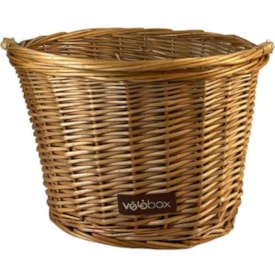 Cesta de Bicicleta Velobox Aro 26 Vime Amarelo