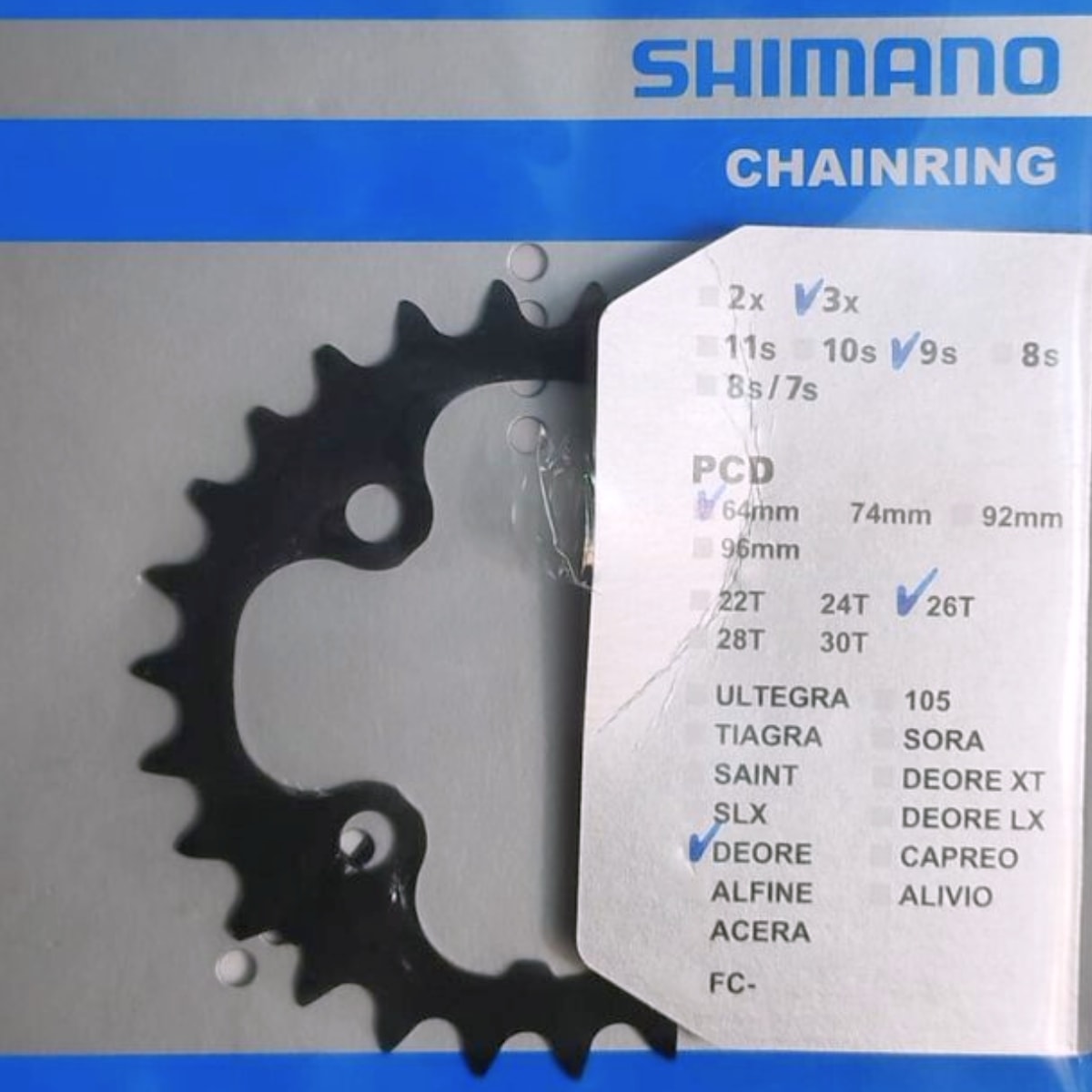 Coroa Shimano Deore M590 26 Dentes BCD 64