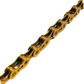 Corrente Fina de Bicicleta KMC X9 9 Velocidades 116 Elos Dourado