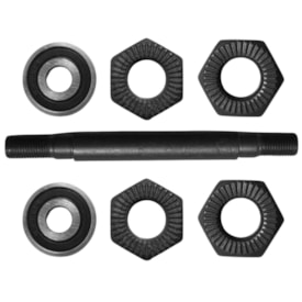 Eixo Dianteiro Furado Shun Feng 108mm Aço Preto Grosso 3/8