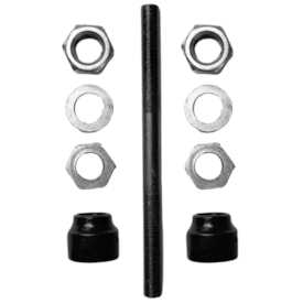 Eixo Dianteiro Importado 140mm Aço Preto Grosso 3/8