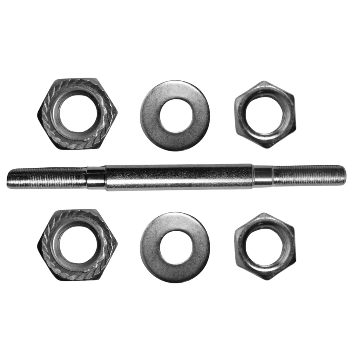 Eixo Dianteiro Nek Bravo2 140mm Aço Prata Grosso 3/8 Com Batente