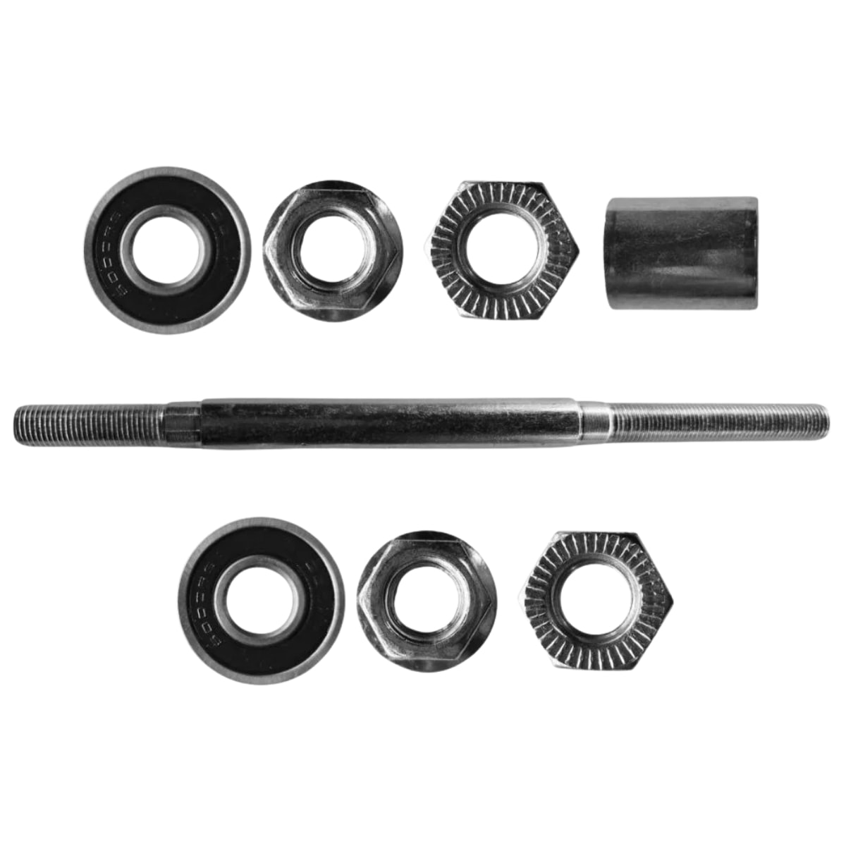 Eixo Traseiro Everest 175mm Aço Zincado Grosso 3/8 Com Rolamento