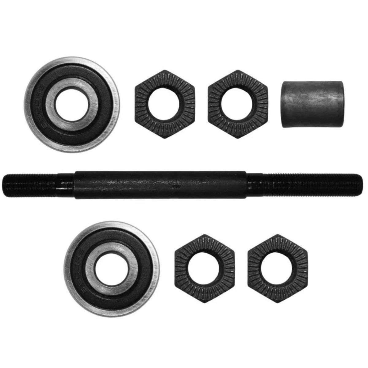 Eixo Traseiro Furado Importado 145mm Aço Preto Grosso 3/8