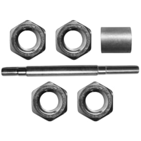 Eixo Traseiro Furado Nek 140mm Aço Zincado Grosso 3/8