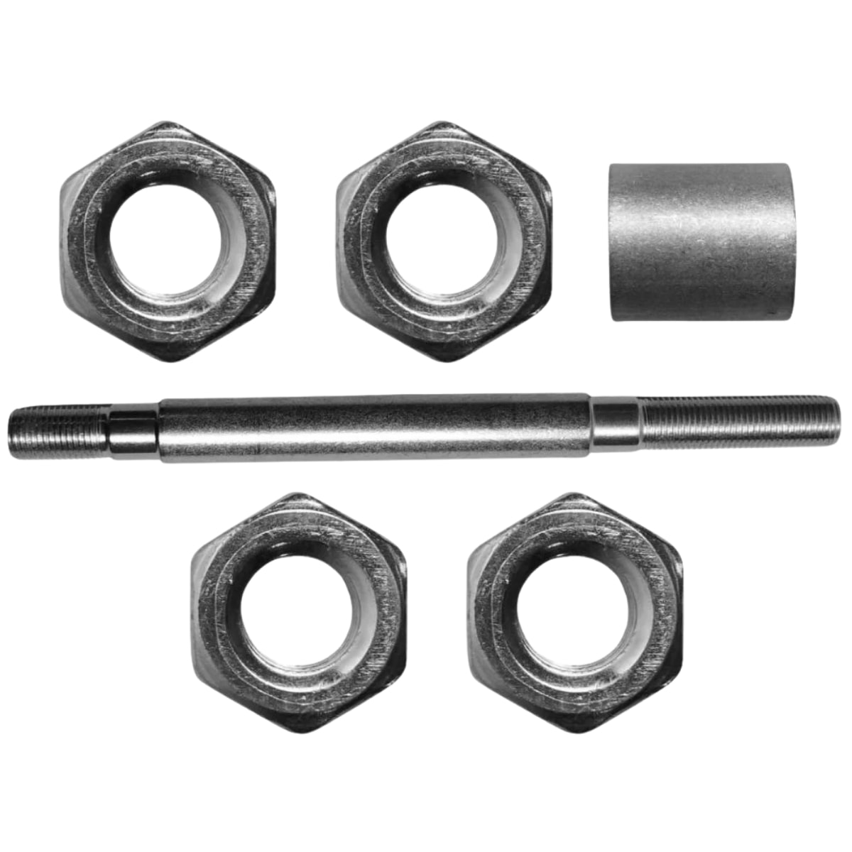 Eixo Traseiro Furado Nek 140mm Aço Zincado Grosso 3/8