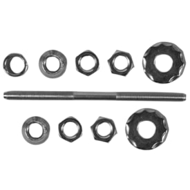 Eixo Traseiro MTB Importado 175mm Aço Zincado Grosso 3/8 Com Espaçado