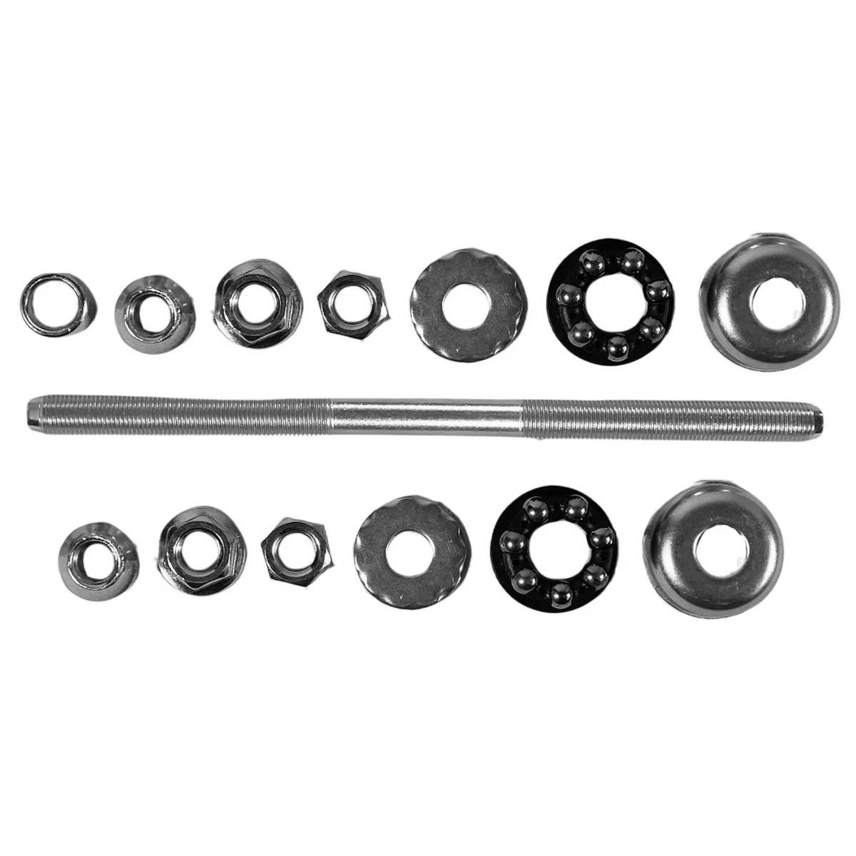 Eixo Traseiro MTB Importado 175mm Aço Zincado Grosso 3/8 Completo