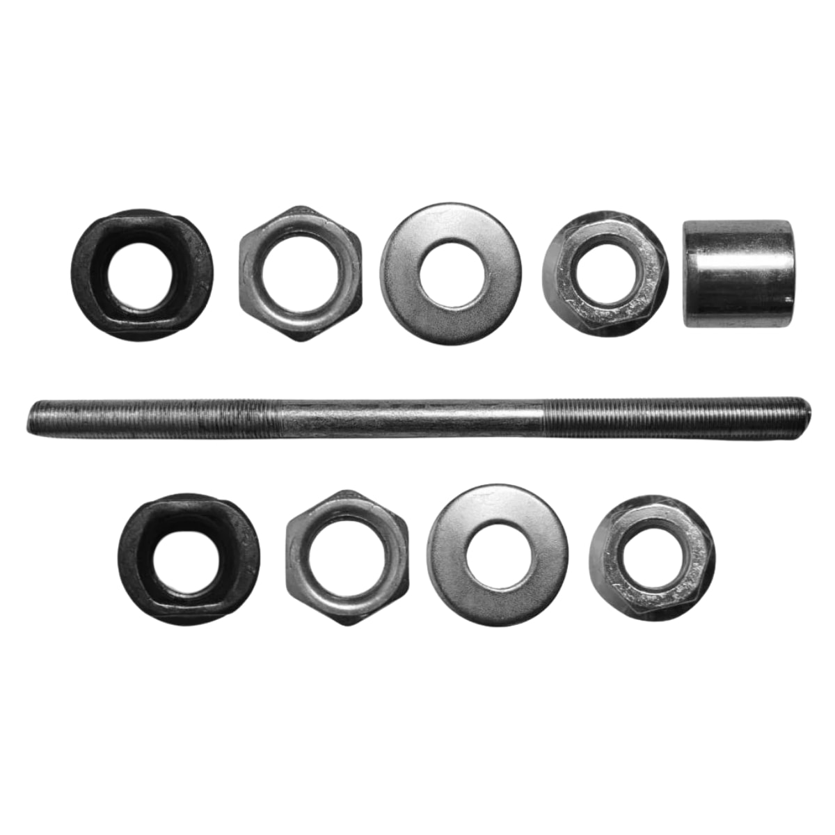 Eixo Traseiro Nek 175mm Aço Zincado Grosso 3/8 Com Espaçador