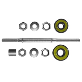 Eixo Traseiro Nek 185mm Aço Zincado Grosso 3/8 Com Rolamento