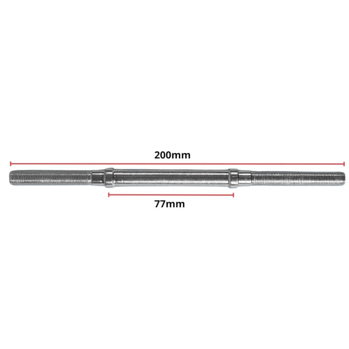 Eixo Traseiro Nek 200mm Aço Zincado Grosso 3/8 Com Batente