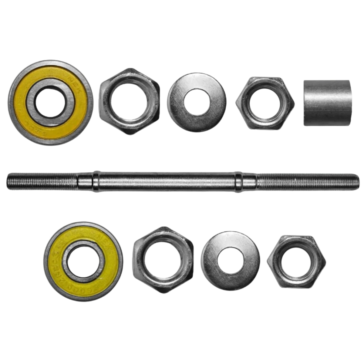 Eixo Traseiro Nek 200mm Aço Zincado Grosso 3/8 Com Batente