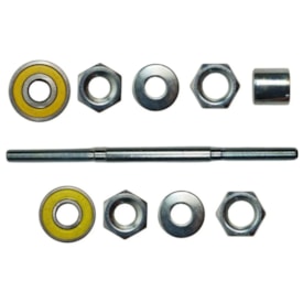 Eixo Traseiro Nek 200mm Aço Zincado Grosso 3/8 Com Rolamento Completo