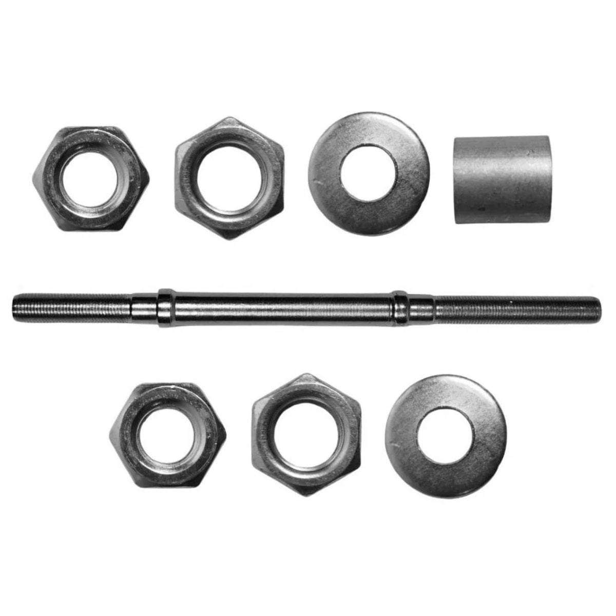 Eixo Traseiro Nek Bravo2 185mm Aço Zincado Grosso 3/8 Com Batente