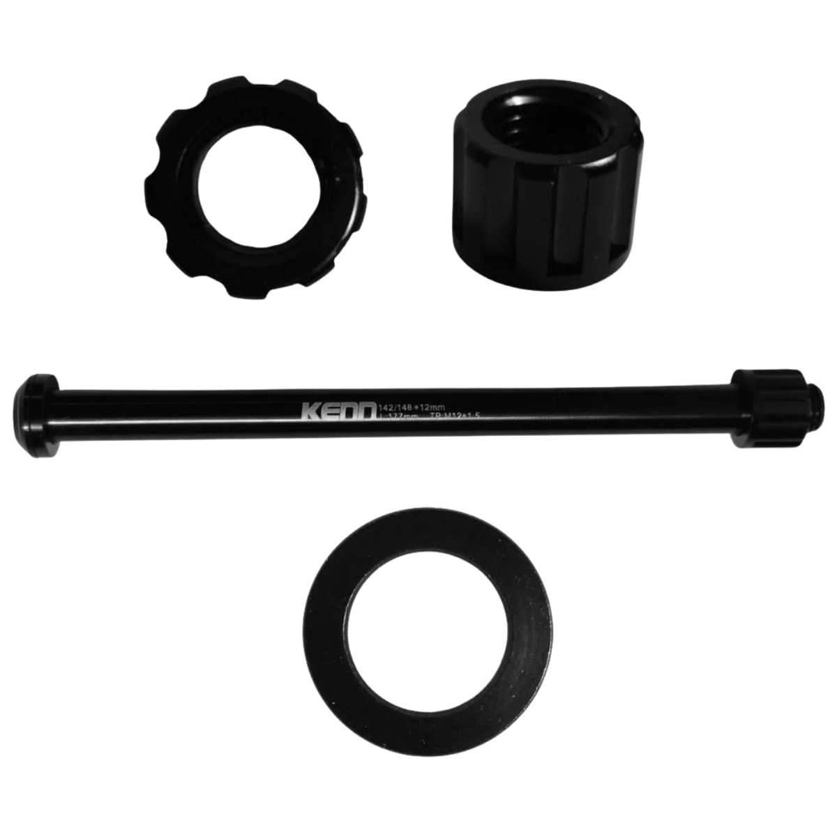 Eixo Traseiro Passante Nek 177mm Alumínio Preto Grosso 12mm