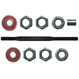 Eixo Traseiro Saiguan 185mm Aço Preto Grosso 3/8 Com Rolamento Completo