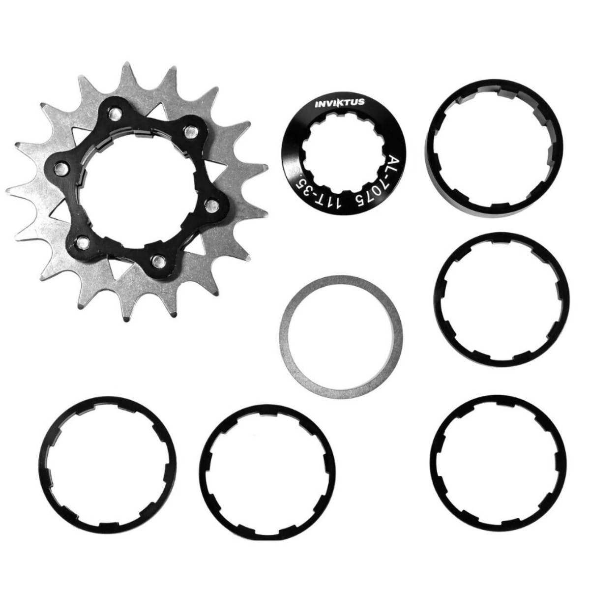 Kit Adaptador Single Inviktus Preto 17 Dentes