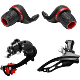 Kit Câmbio Paco Grip Shift 21 Velocidades Preto