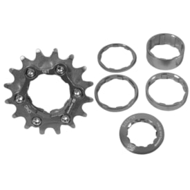 Kit Cog Kapa 16 Dentes Titânio Com Espaçador Cinza