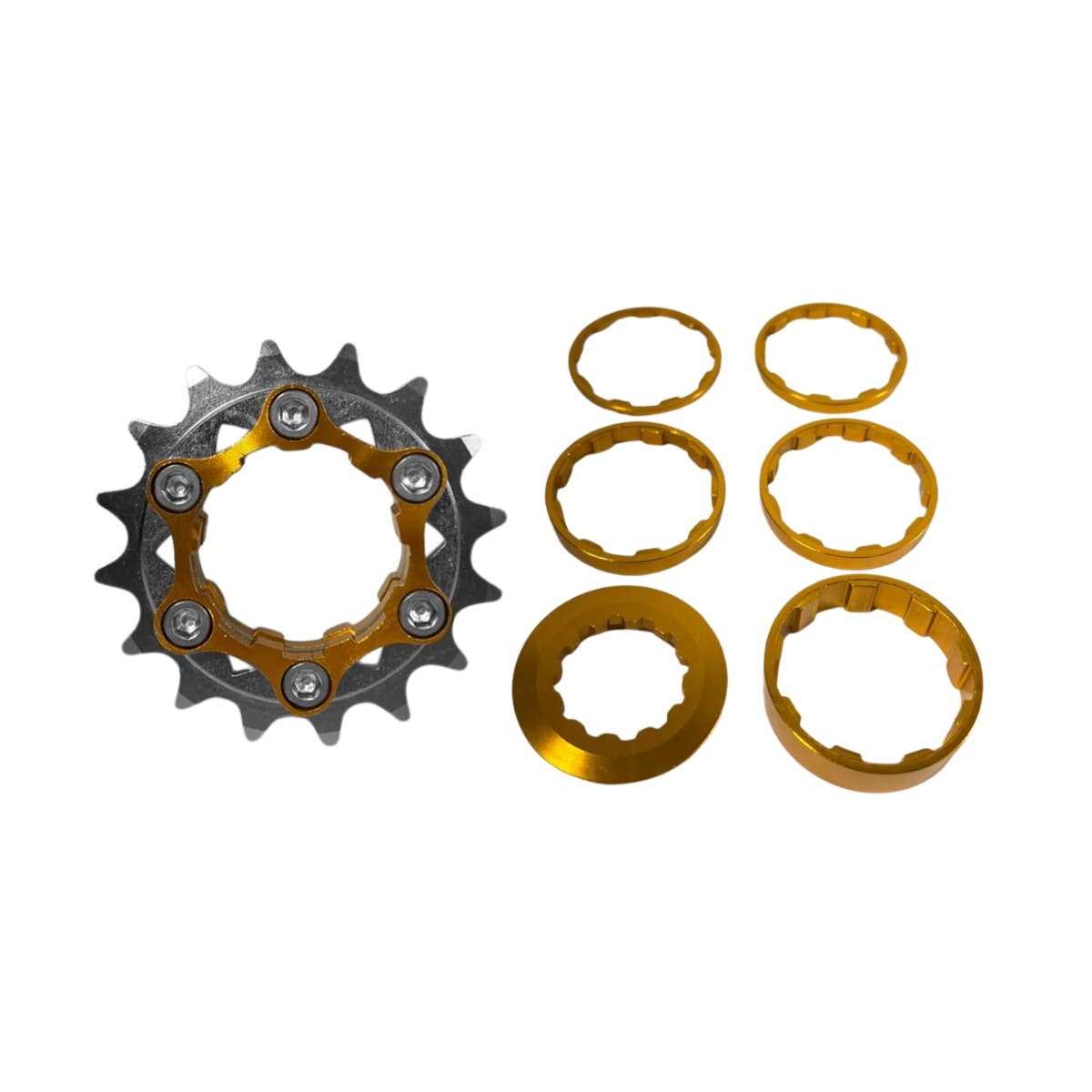 Kit Cog Kook 16 Dentes Alumínio Com Espaçador