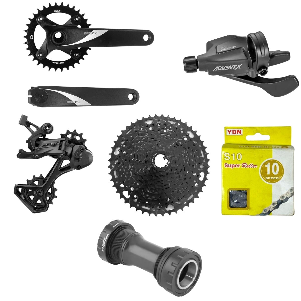 MicroShift AdventX 10速 コンポーネントセット Kit Relação Microshift Adventx 10 Velocidades