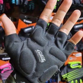 Luva Ciclista Cly Gel Meio Dedo Preto