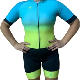 Macaquinho Feminino Fennix Tour Verde e Amarelo