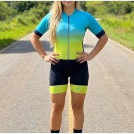 Macaquinho Feminino Fennix Tour Verde e Amarelo